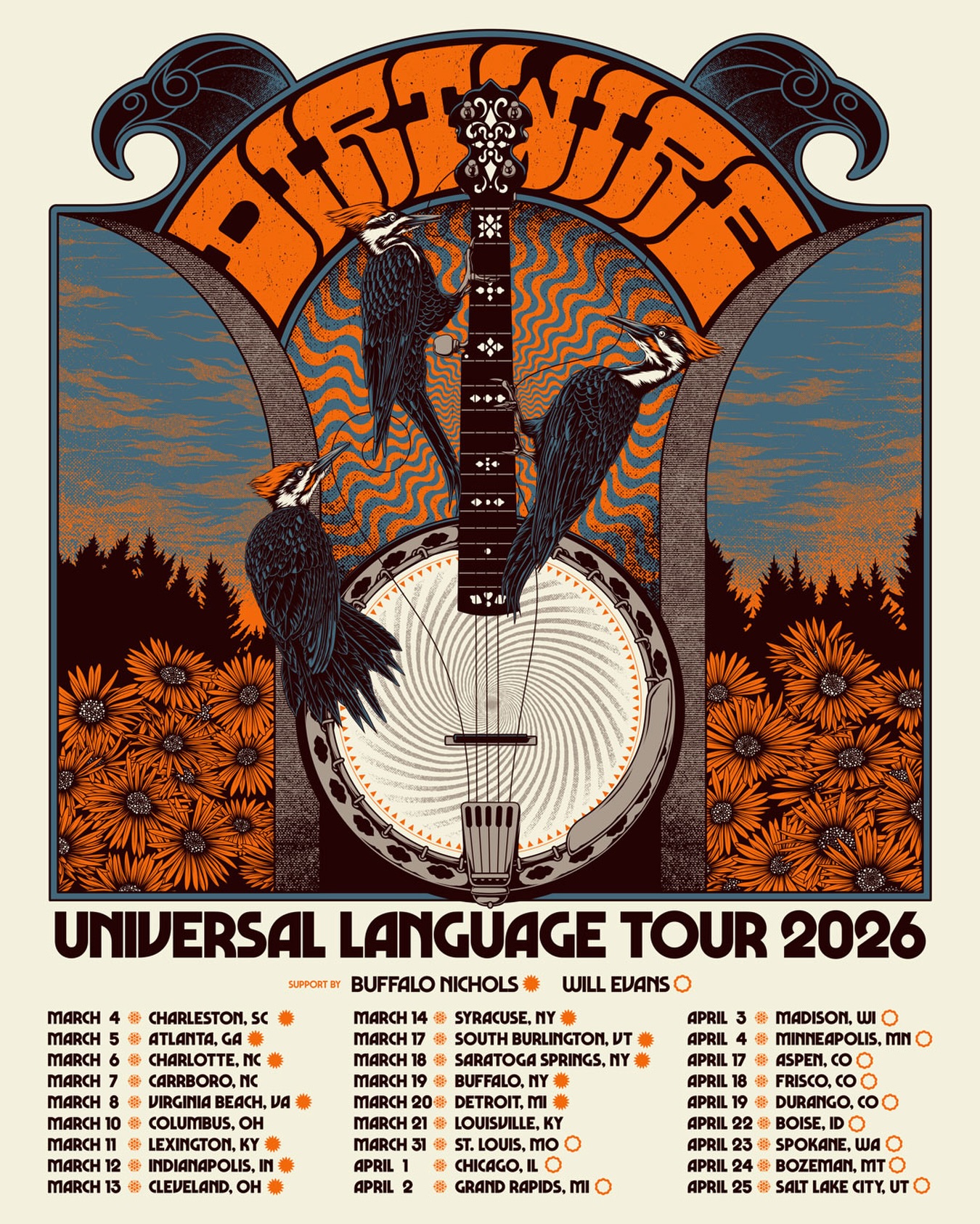 Dirtwire Universal Language Tour Poster 2026